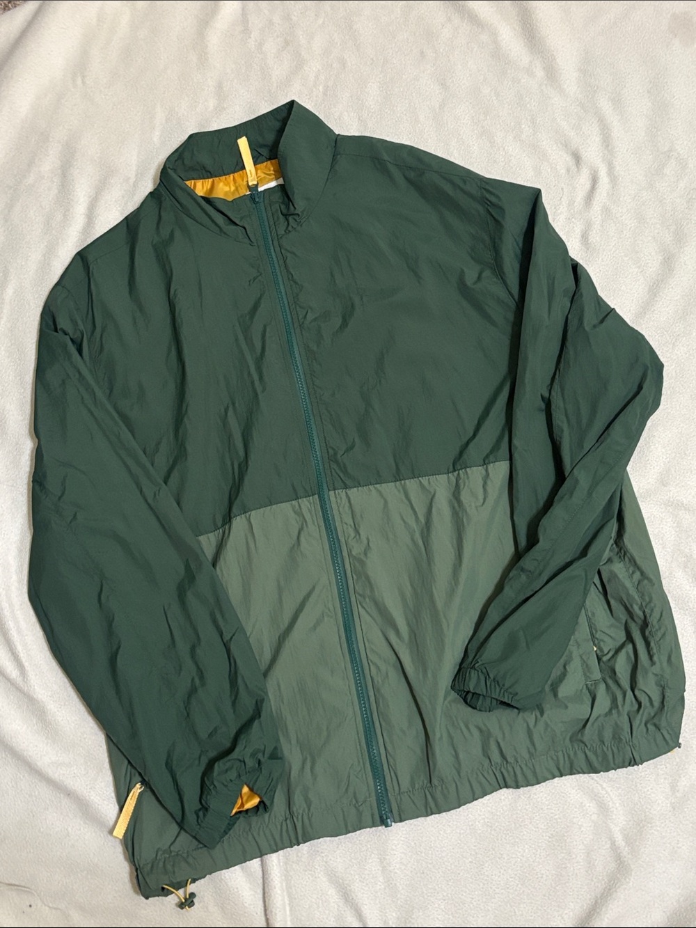 Men's Two-Tone Green Windbreaker Jacket